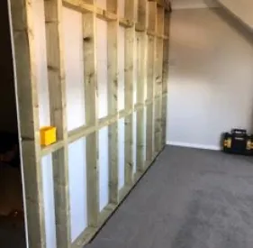 wall build in progress